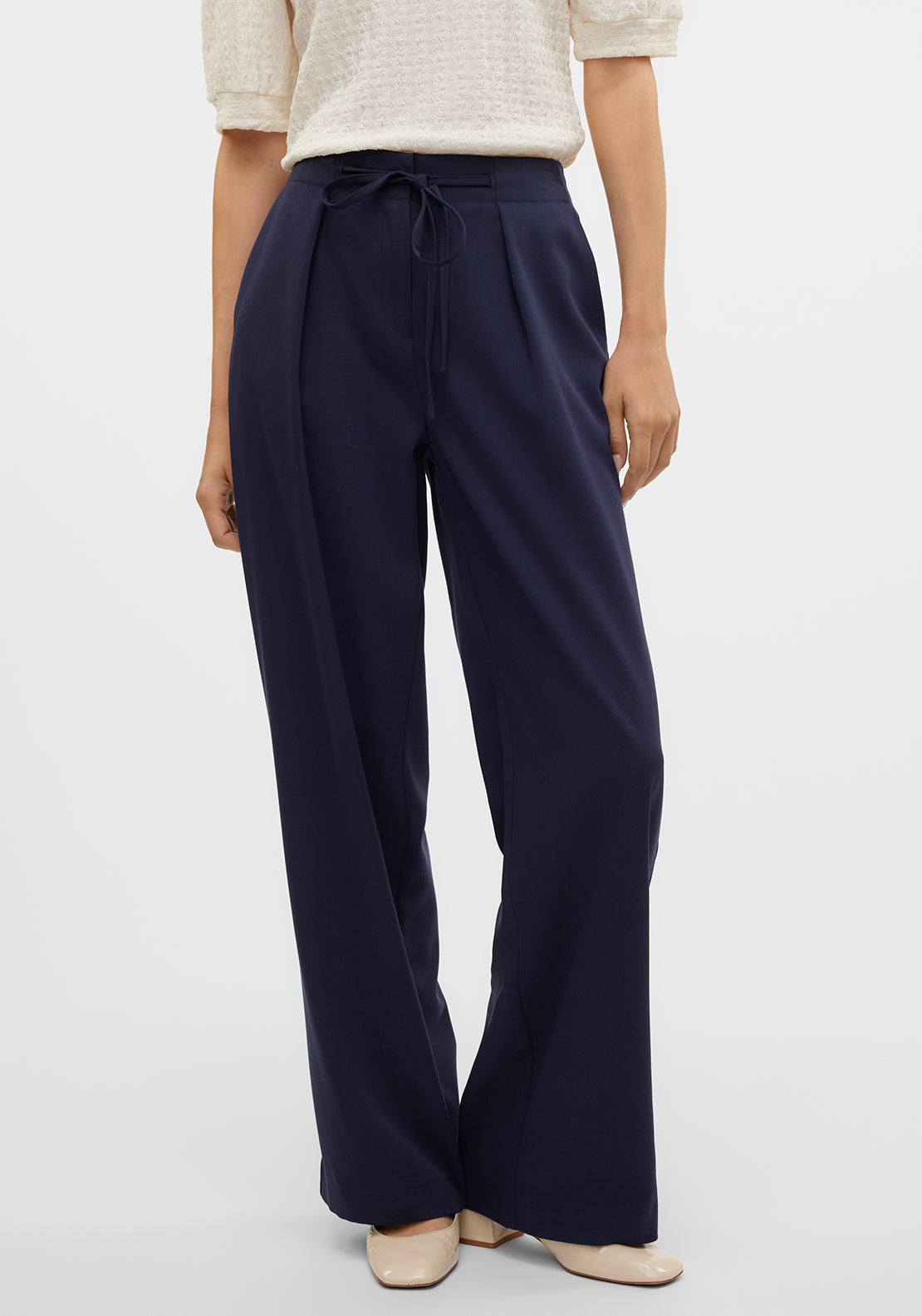 Vero Moda Isolde Wide Leg Trousers, Navy