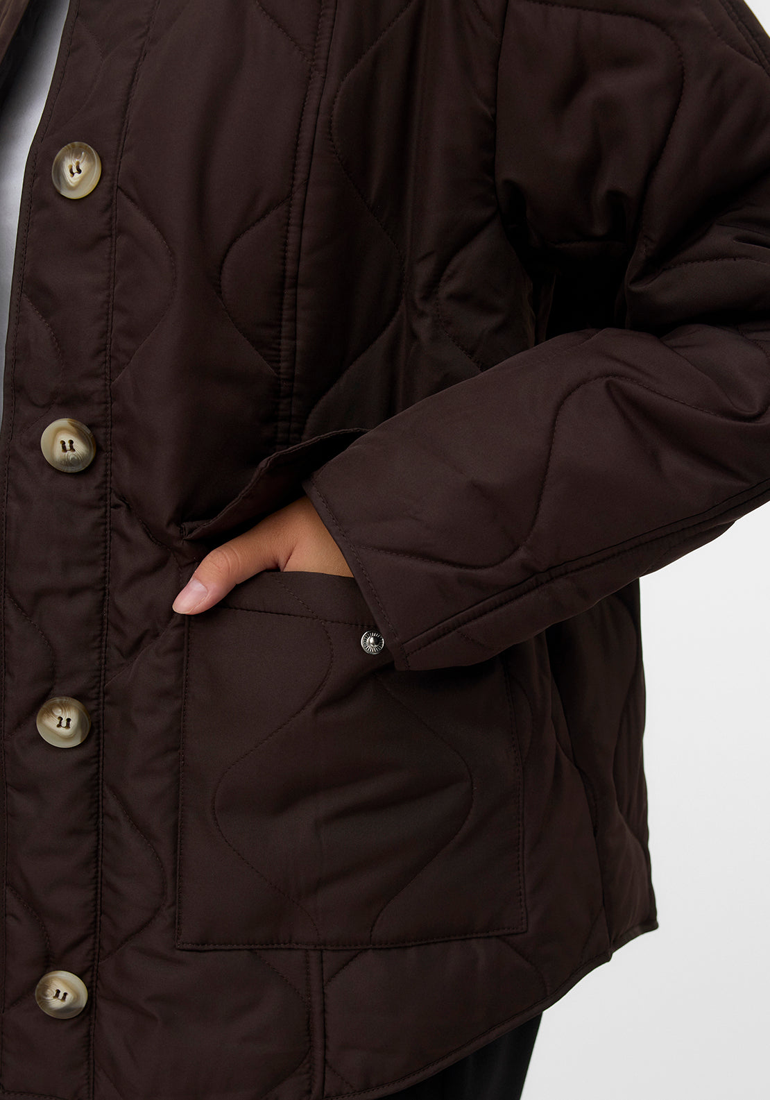 Vero Moda Millie Quilted Jacket, Brown