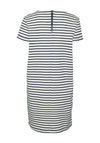 Vero Moda Abby Short Striped Zip Back Mini Dress, Navy & White