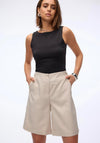 Vero Moda Nancy Bermuda Shorts, Silver Melange