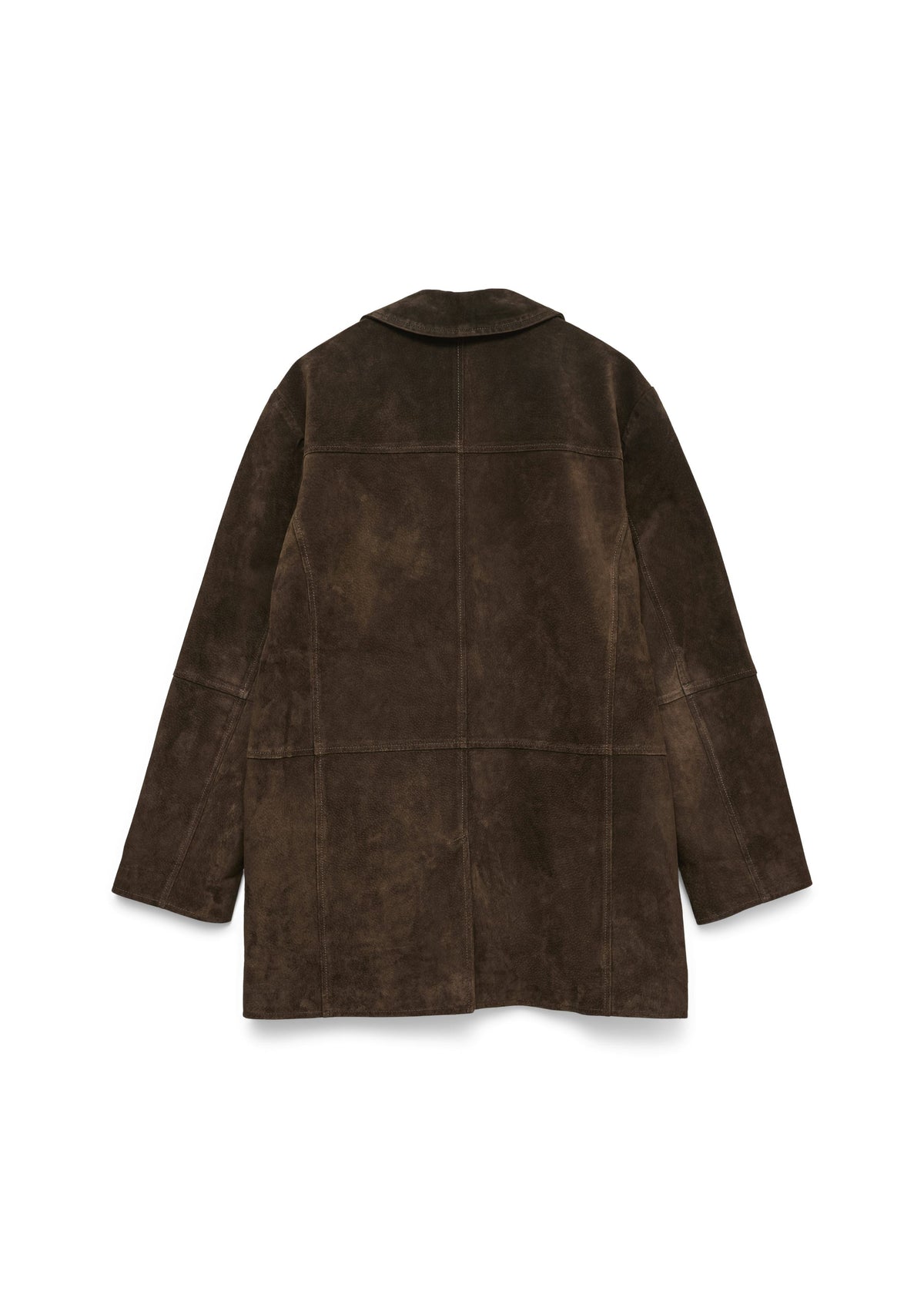 Vero Moda Pernille Long Sleeve Suede Jacket, Brown