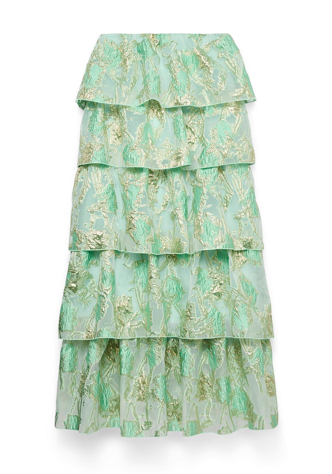 Vero Moda Noelle Tube Jacquard Dress, Green Multi