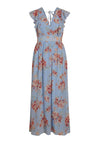 Vila Karin Floral Print Maxi Dress, Kentucky Blue