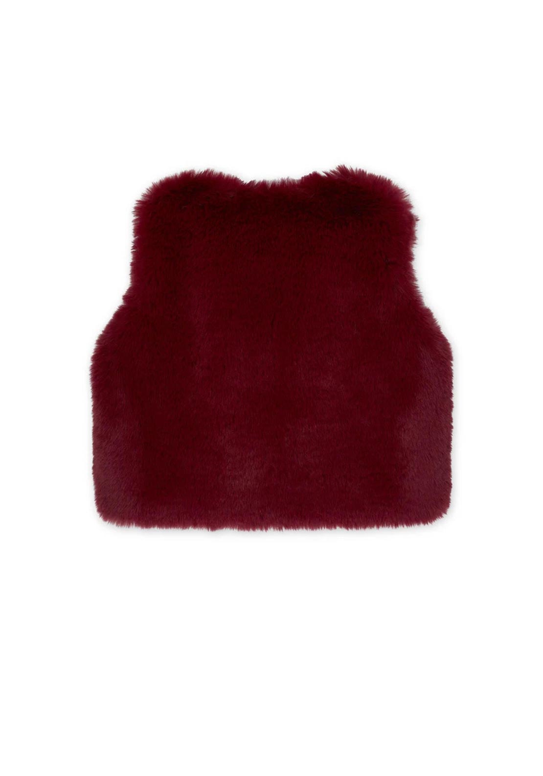 A Dee Mini Girl Anna Faux Fur Gilet, Wine