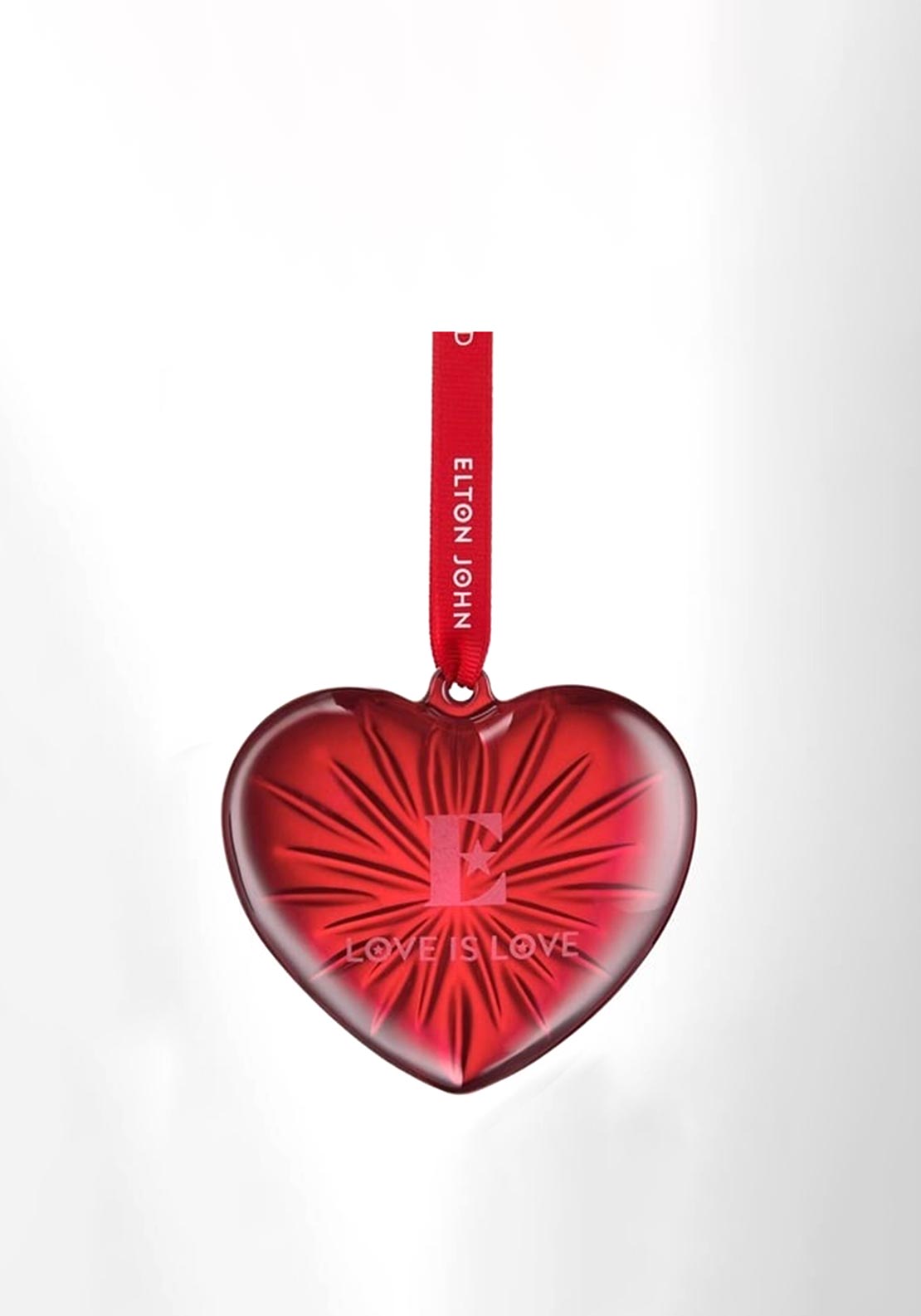 ELTON JOHN AIDS FNDATION RED HEART ORNT