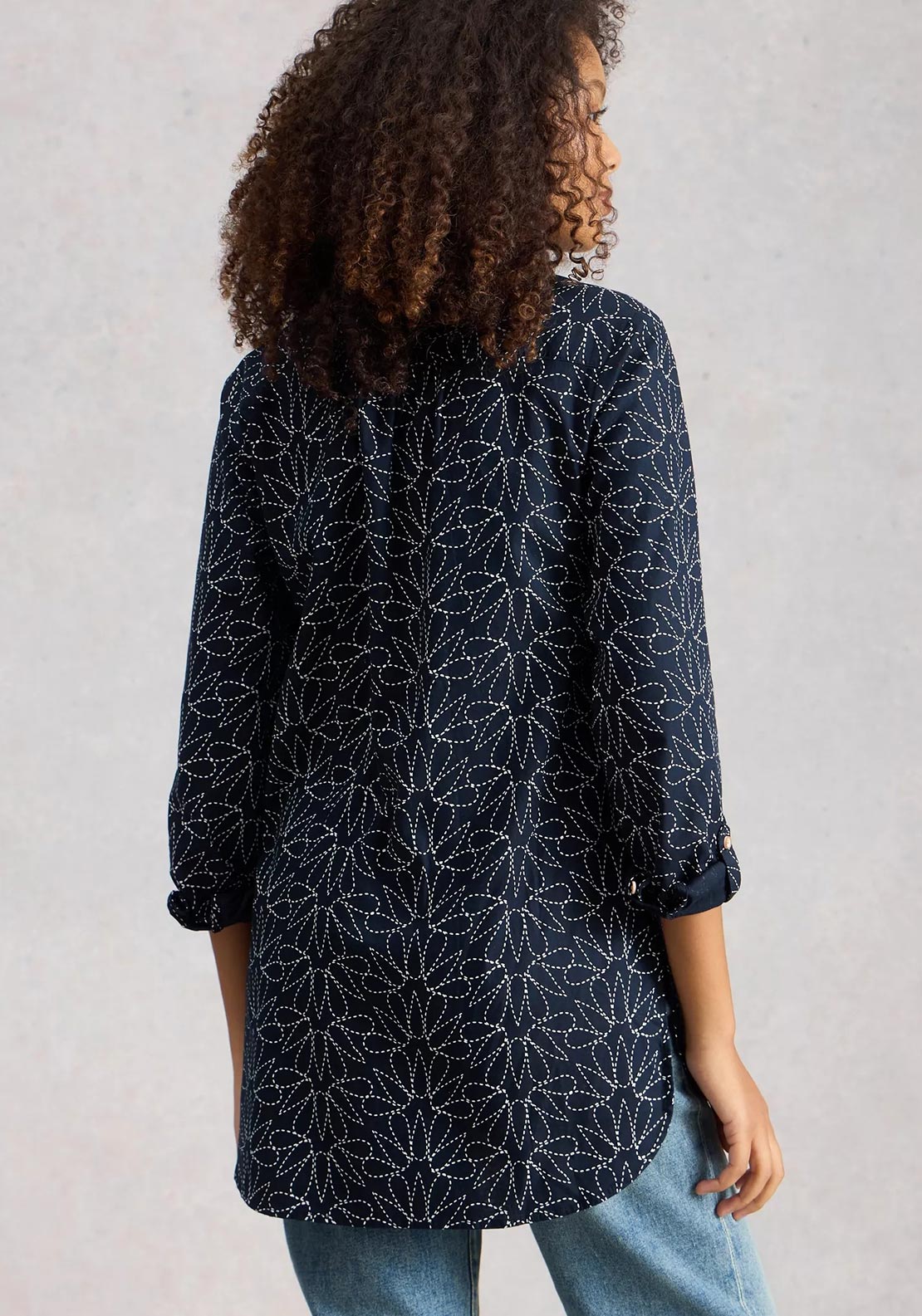 White Stuff Sophie Collared Shirt, Navy