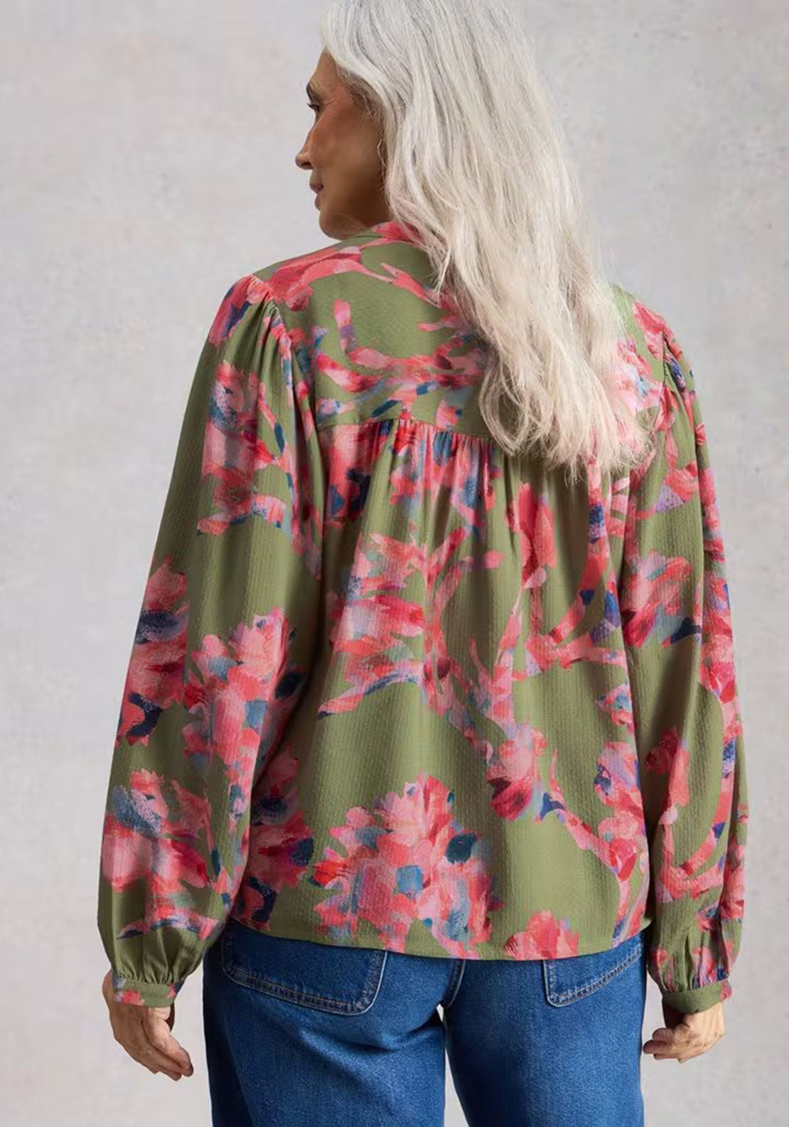 White Stuff Lana V Neck Top, Green