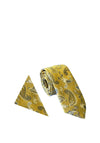 William Turner Paisley Tie & Pocket Square, Gold