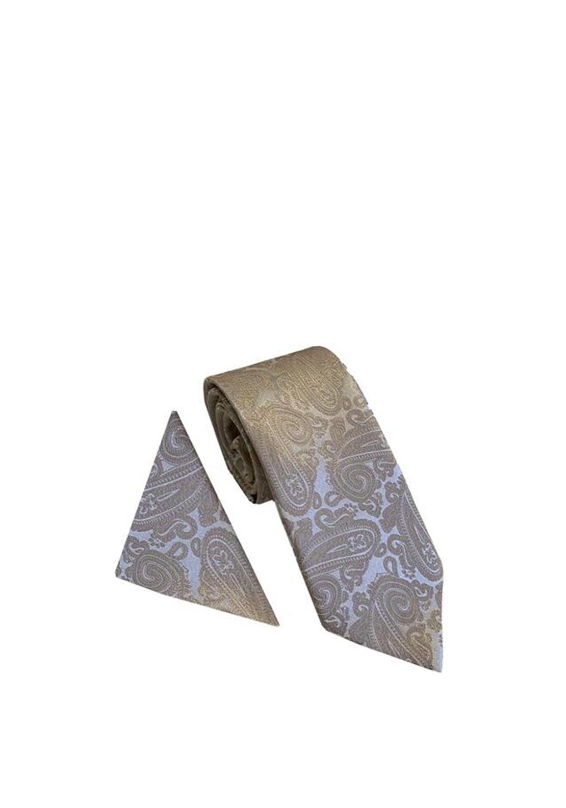 William Turner Wedding Paisley Tie & Pocket Square, Cava