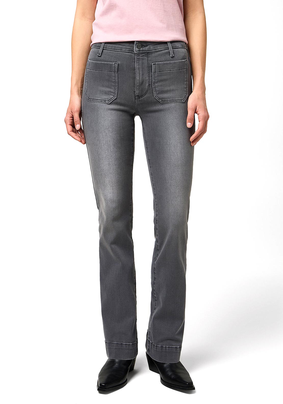 Wrangler Frosted Front Flared Jeans, Grey