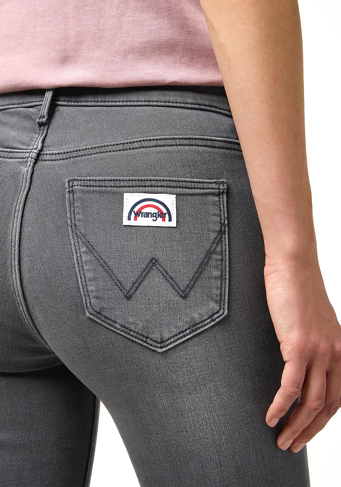 Wrangler Frosted Front Flared Jeans, Grey