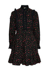 Y.A.S Siv Floral Print Mini Dress, Black