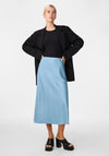 Y.A.S Pella High Waist Satin Midi Skirt, Clear Sky