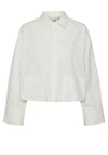 Y.A.S Lee Pocket Cropped Shirt, Star White