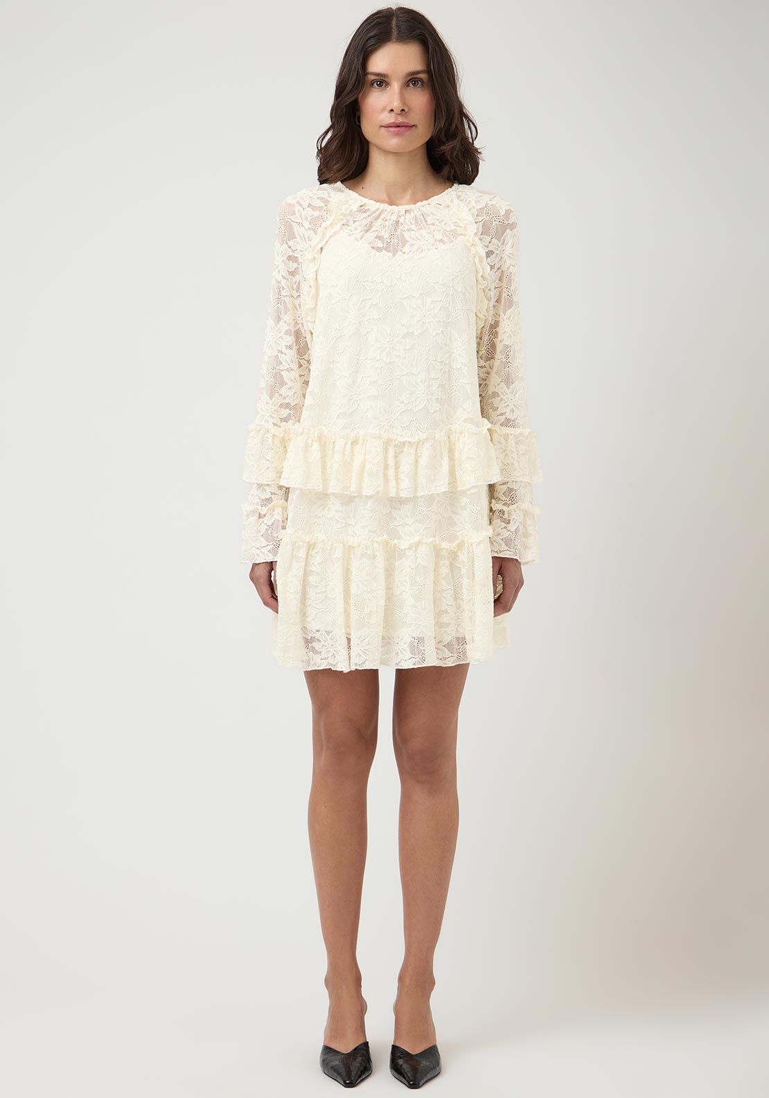 white lace toddler dress Ivory Toddler Dress | High-Quality Designs | Sara Dresses main image 1