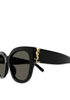 Yves Saint Laurent Ladies Monogram Cat Eye Sunglasses, Black
