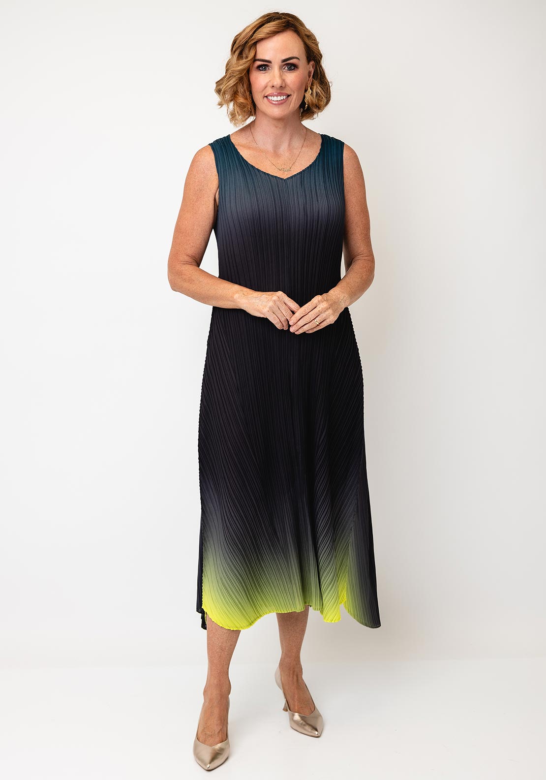 Alquema One Size Long Estrella Dress & Coat Set, Odyssey Green