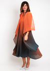Alquema Long Estrella Dress & Coat Set, Tangerine to Shadow