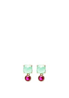 Angela D’Arcy Mint Baby Faceted Earrings, Gold
