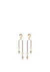 Angela D’Arcy Faling Star Drop Earrings, Gold & Turquoise