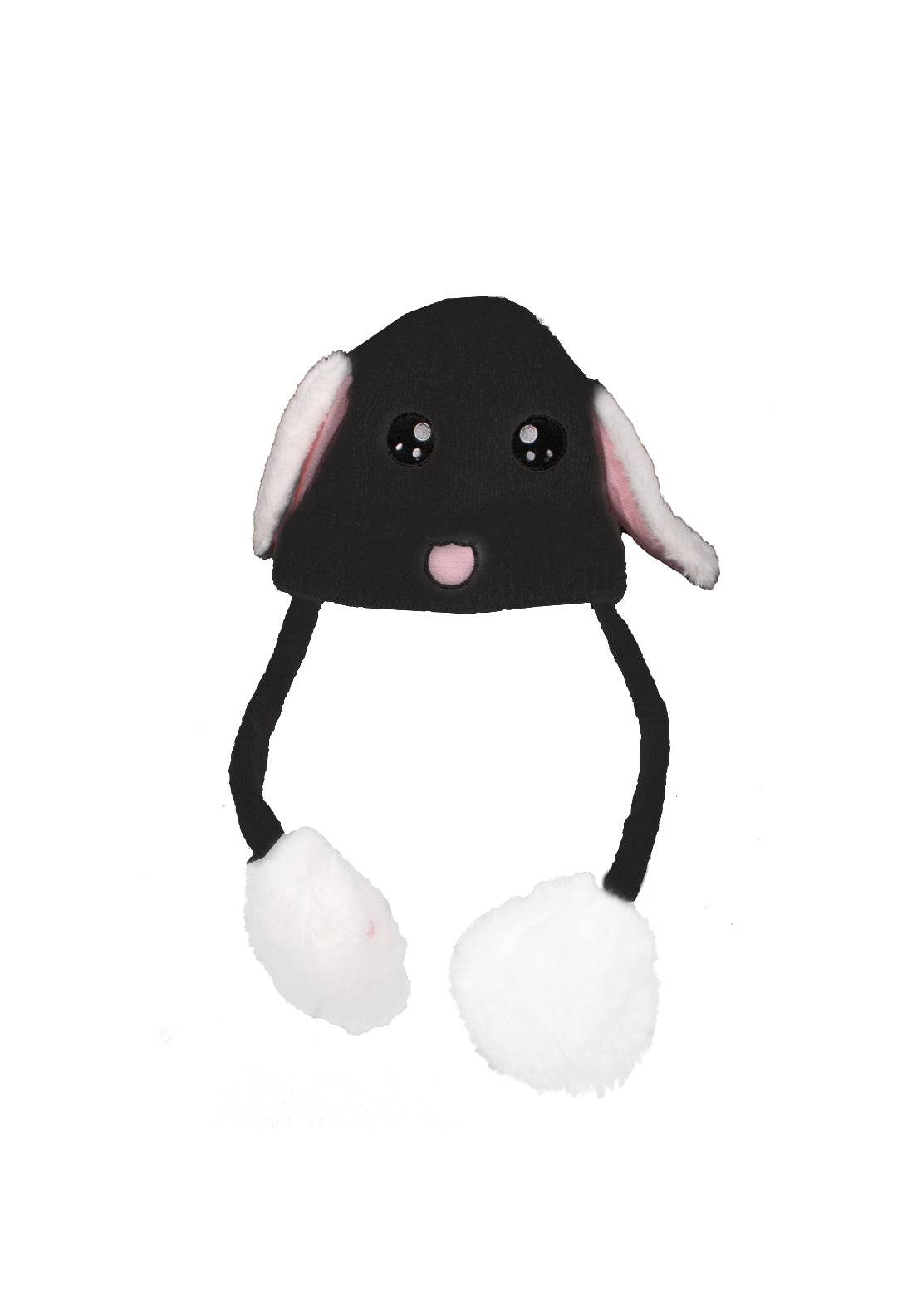black bunny hat with moving ears