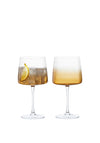 Anton Studio Design Empire Amber Set of 2 Gin Glasses, 700ml