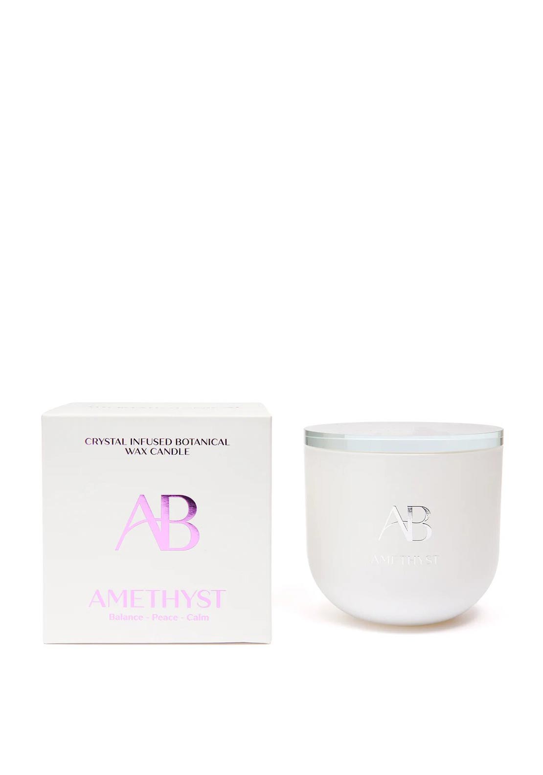 Aromabotanical Amethyst Crystal Infused Botanical Wax Candle