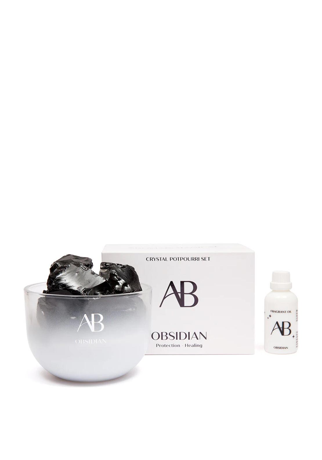 Aromabotanical Obsidian Crystal Potpourri Set