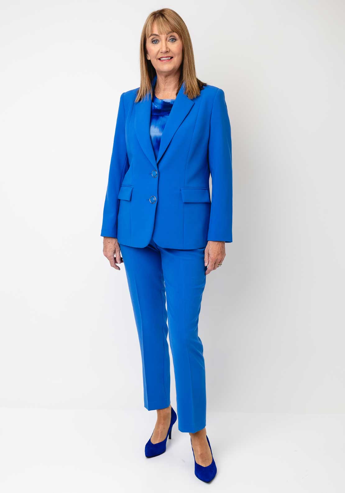 Avalon Dolores Tailored Blazer, Cornflower Blue