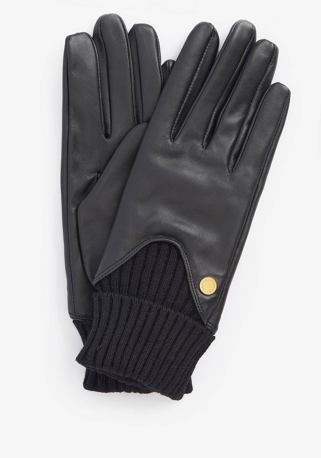 Barbour Deanna Leather Gloves, Black
