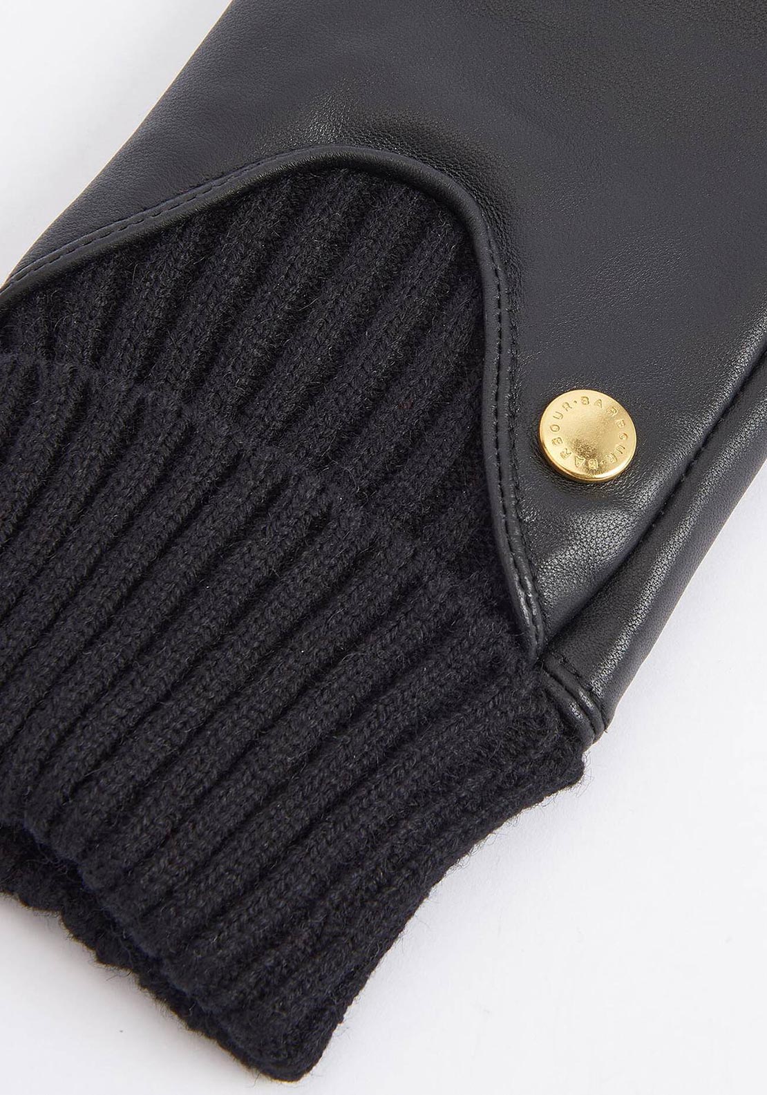Barbour Deanna Leather Gloves, Black