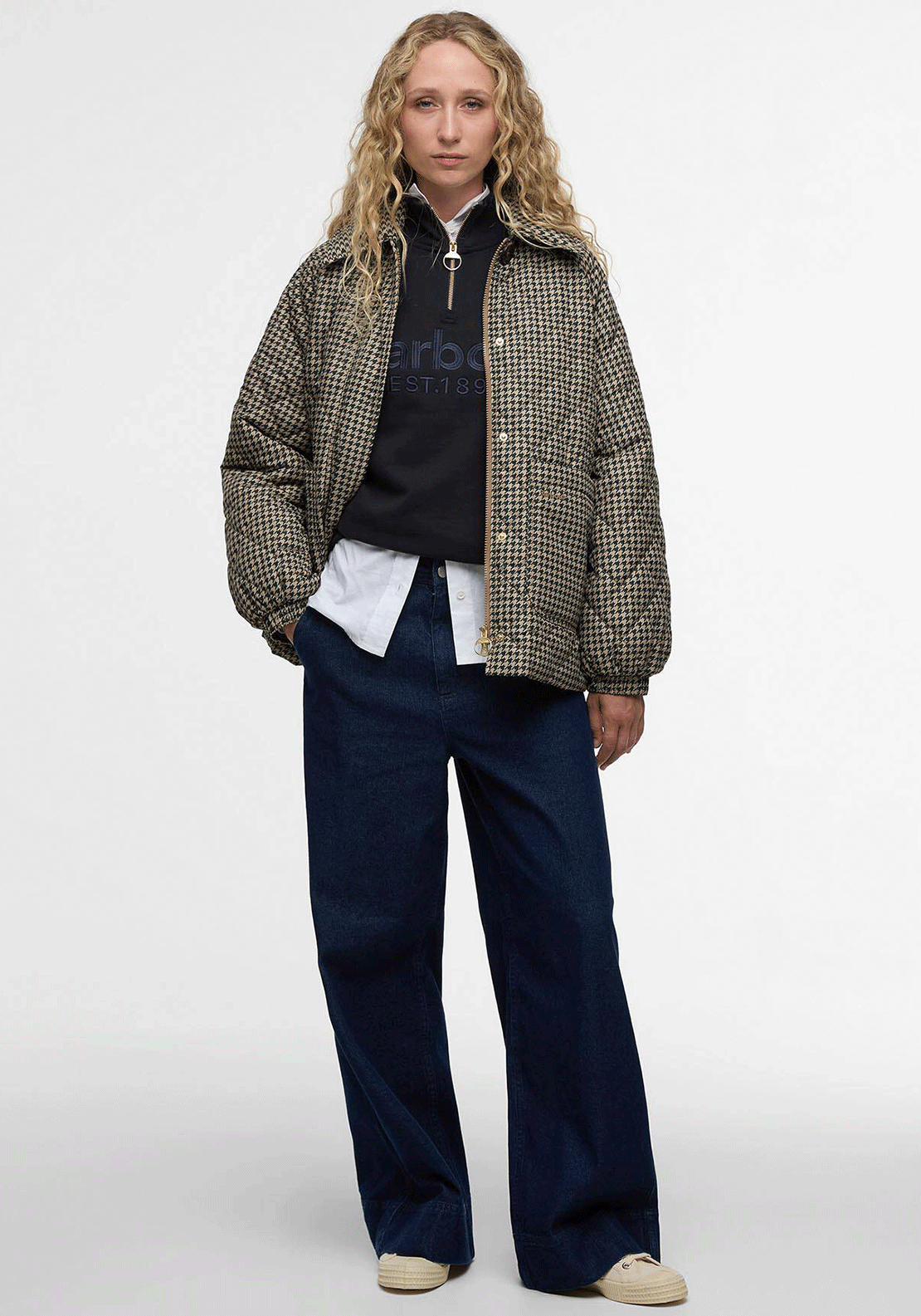 Barbour Womens Laoise Check Quilted Jacket, Green