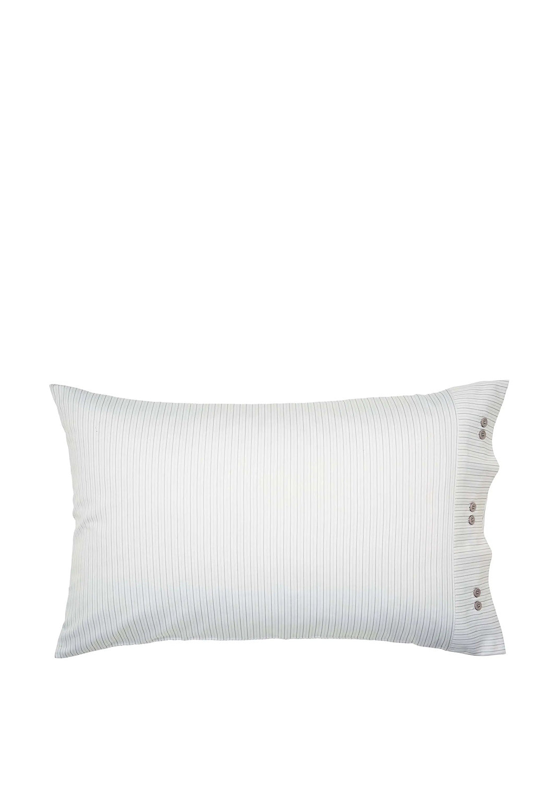 Bedeck Amalia Stripe Print Pillowcase Pair, White