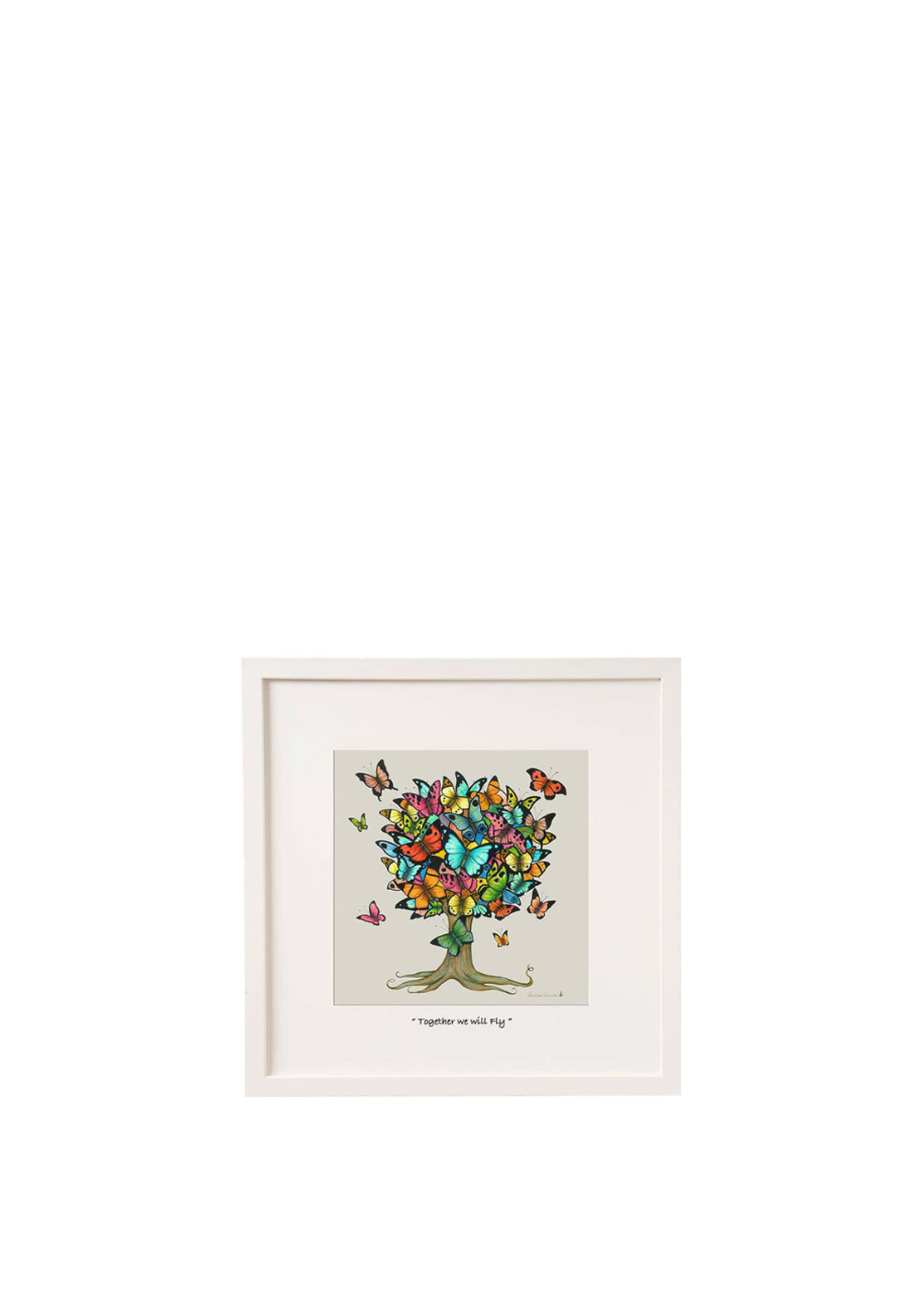 Belinda Northcote “Together, We Will Fly” Framed Art, 6x6in