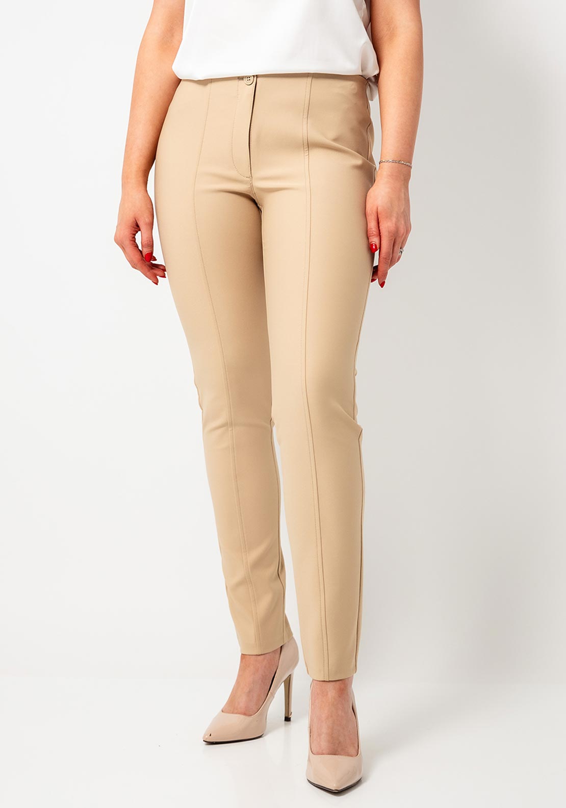 Betty Barclay Slim Leg Trousers, Beige