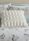 Bianca Home Carved Faux Fur Cushion, Cream
