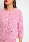 Bianca Ava Geometric Print Short Jacket, Pink
