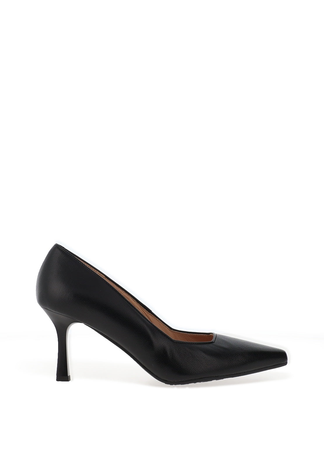 Bioeco by Arka Wide Fit Leather Court Heels, Black