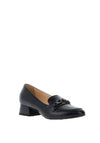 Bioeco by Arka Patent Leather Chain Link Loafers, Navy