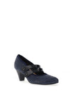 Bioeco by Arka Patent Print Strap Heeled Shoes, Navy
