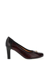 Bioeco by Arka Leather Patent Trim Court Shoes, Burgundy