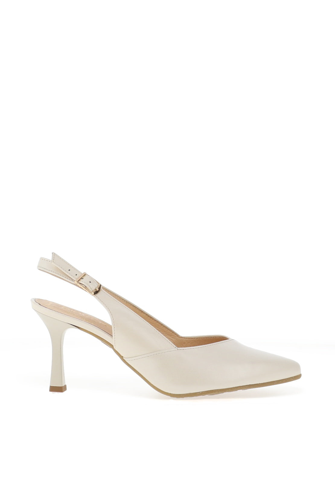 Bioeco by Arka Wide Fit Shimmering Low Block Heel Shoes, Pearl White