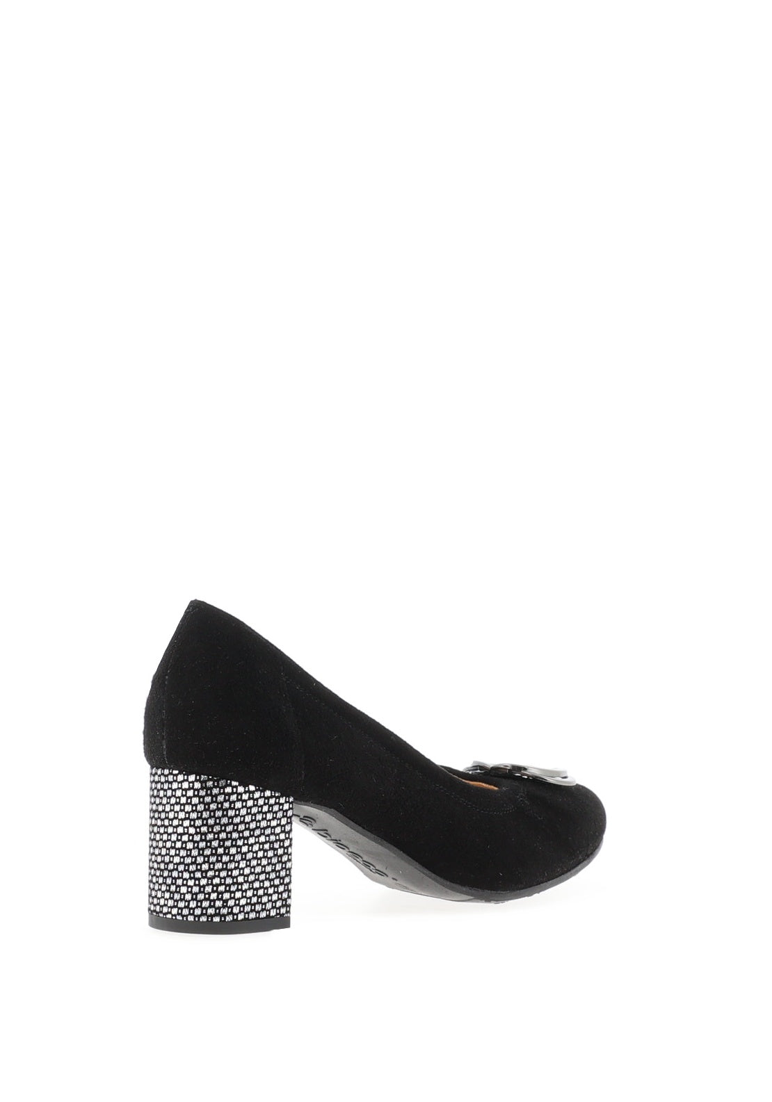 Bioeco by Arka Wide Fit Brooch Detail Heeled Pumps, Black