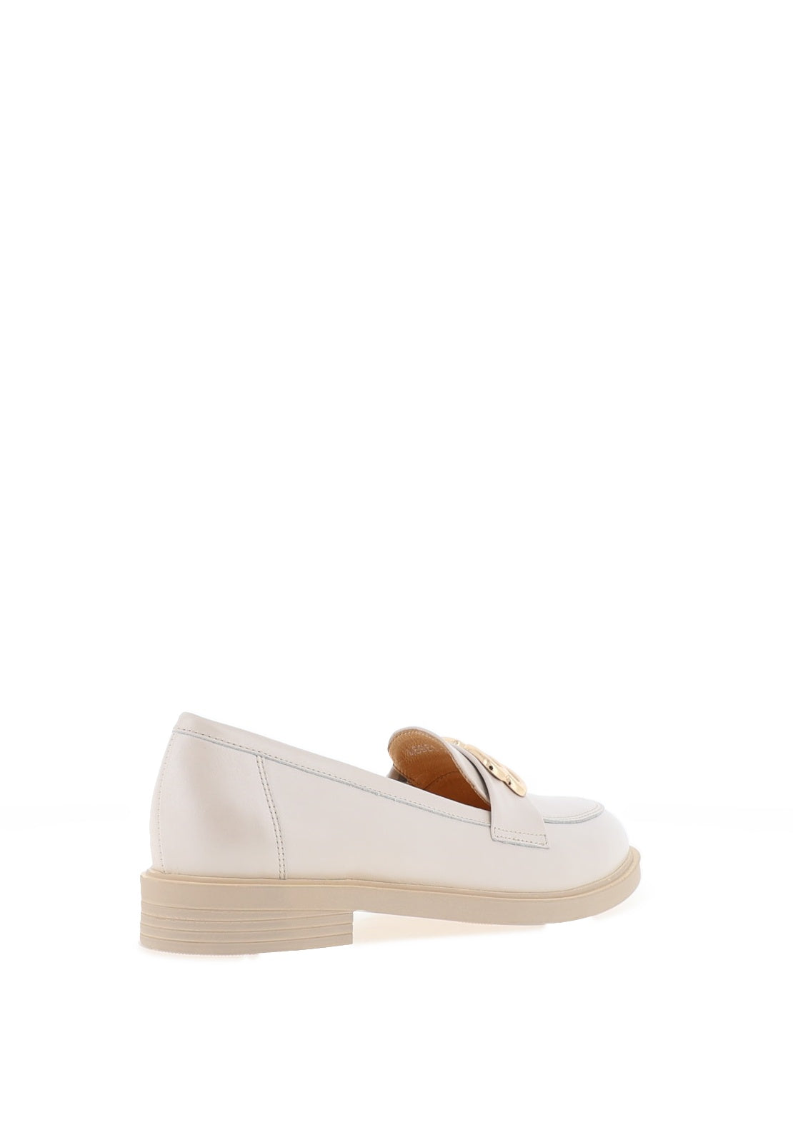Bioeco by Arka Shimmering Metallic Leather Loafers, Pearl Beige