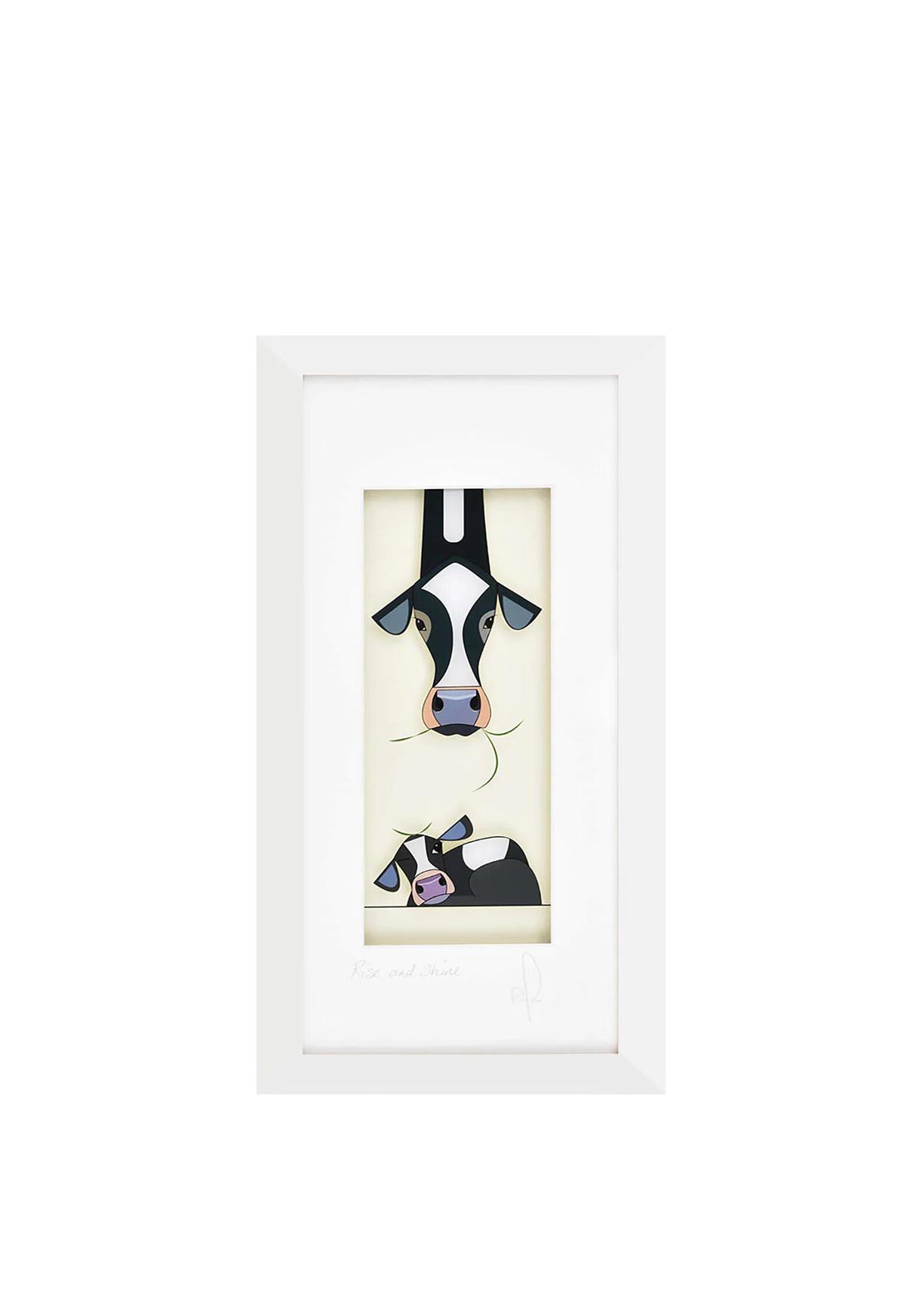 Black Hen Designs Rise and Shine Frame, White