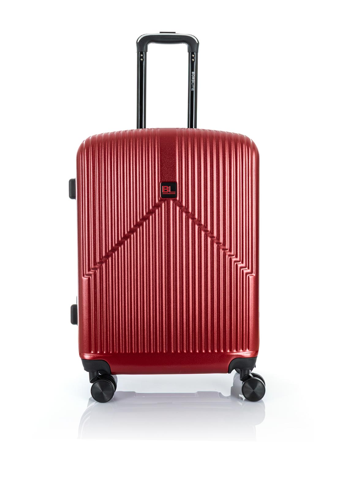 Bordlite 3 Piece Hard Shell Luggage Set, Red