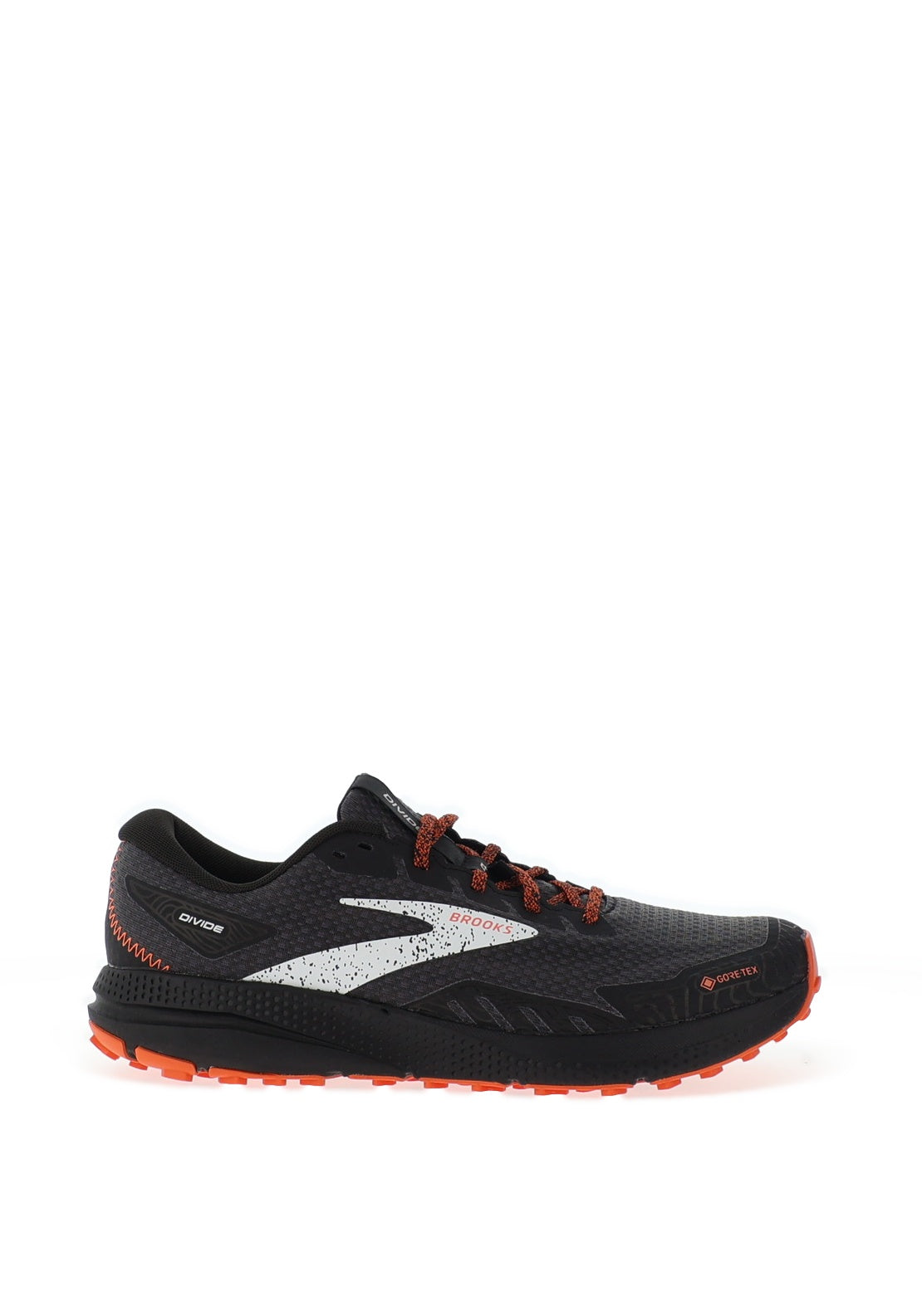 Brooks Mens Divide GTX Running Shoes, Black Firecracker