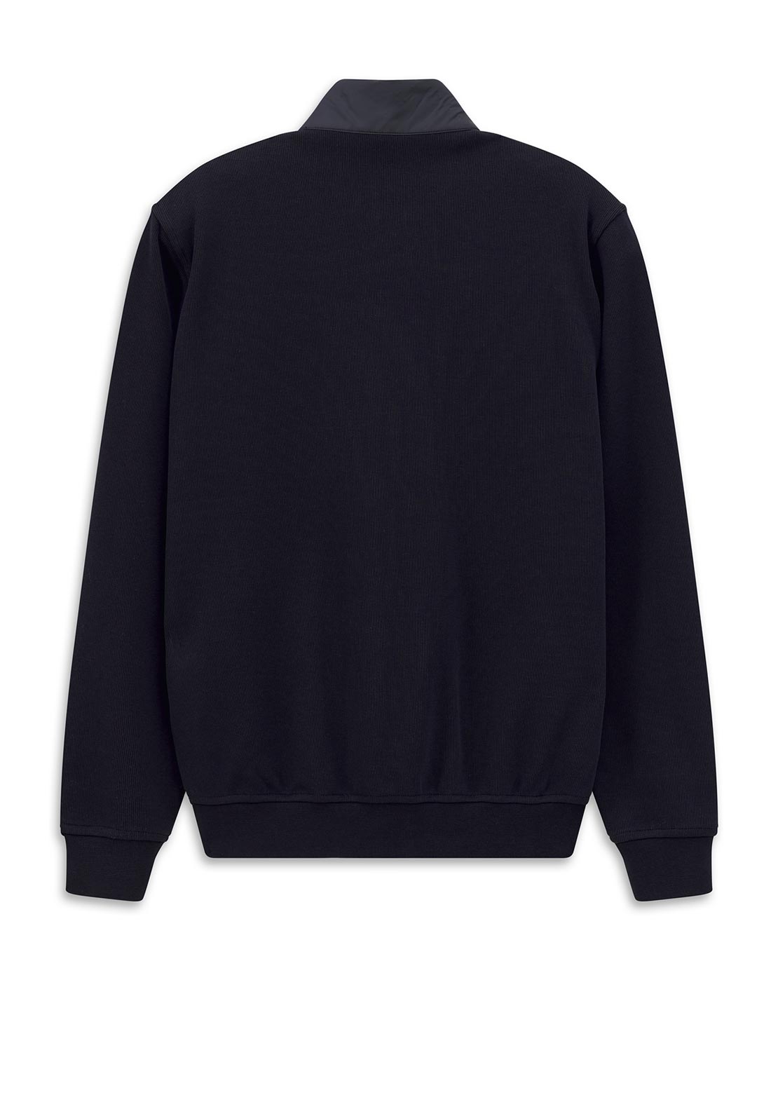 Bugatti Knit Contrast Sleeve Quilted Sweatshirt, Navy