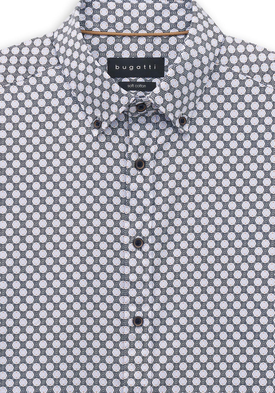 Bugatti 70’s Print Shirt, Dark Blue Multi