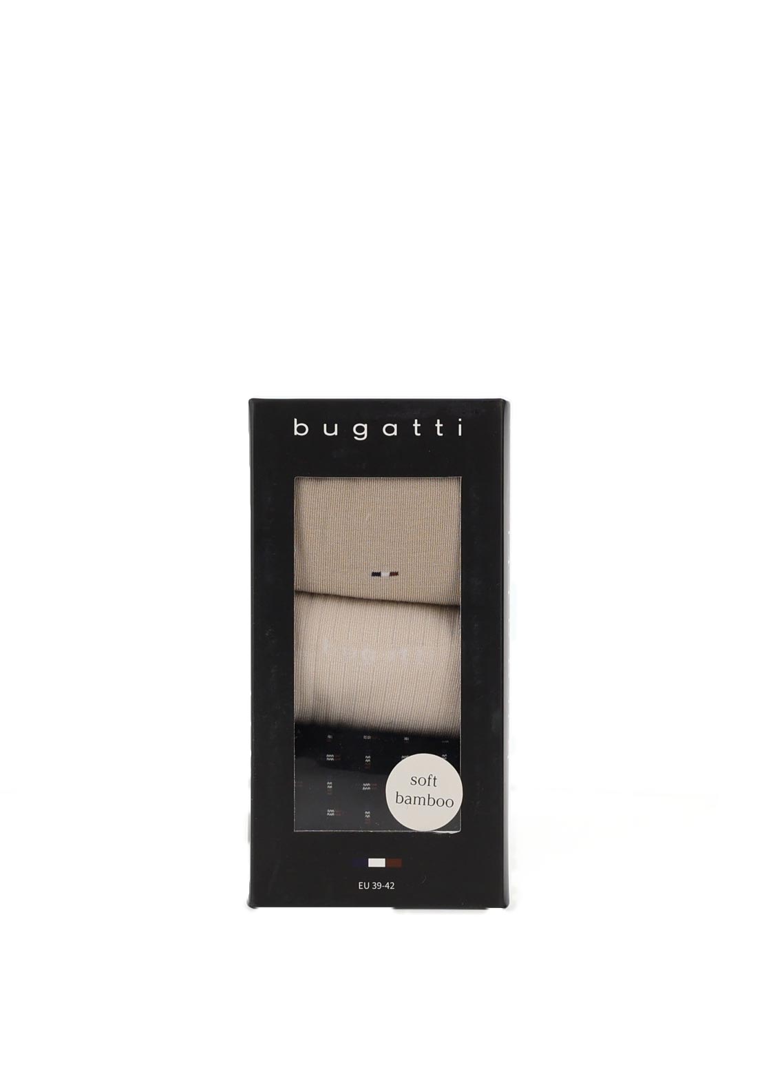 Bugatti 3 Pack Soft Bamboo Sock Gift Set, Beige Multi
